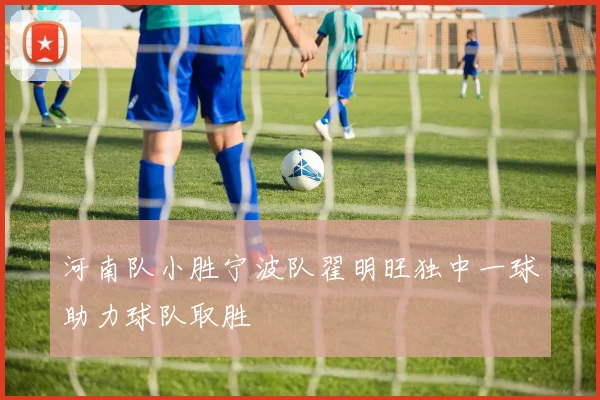 河南队小胜宁波队翟明旺独中一球助力球队取胜